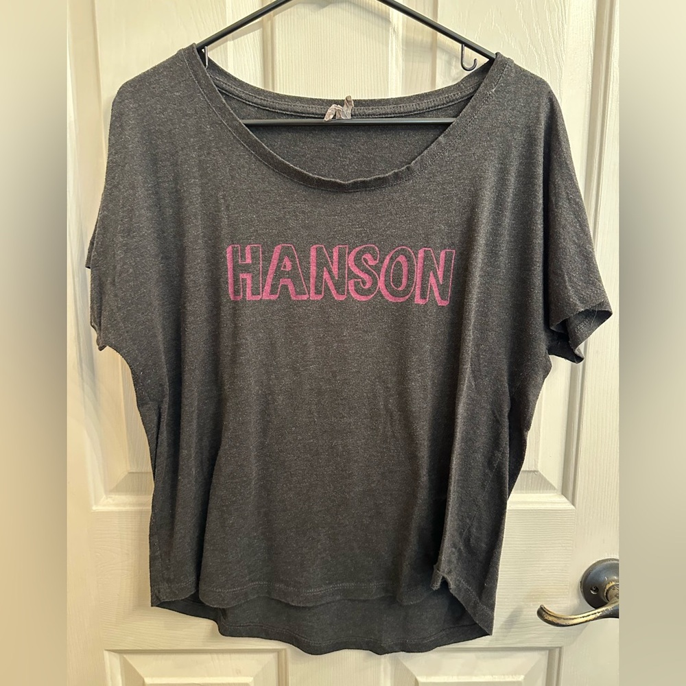 Hanson Band shirt in Juno font